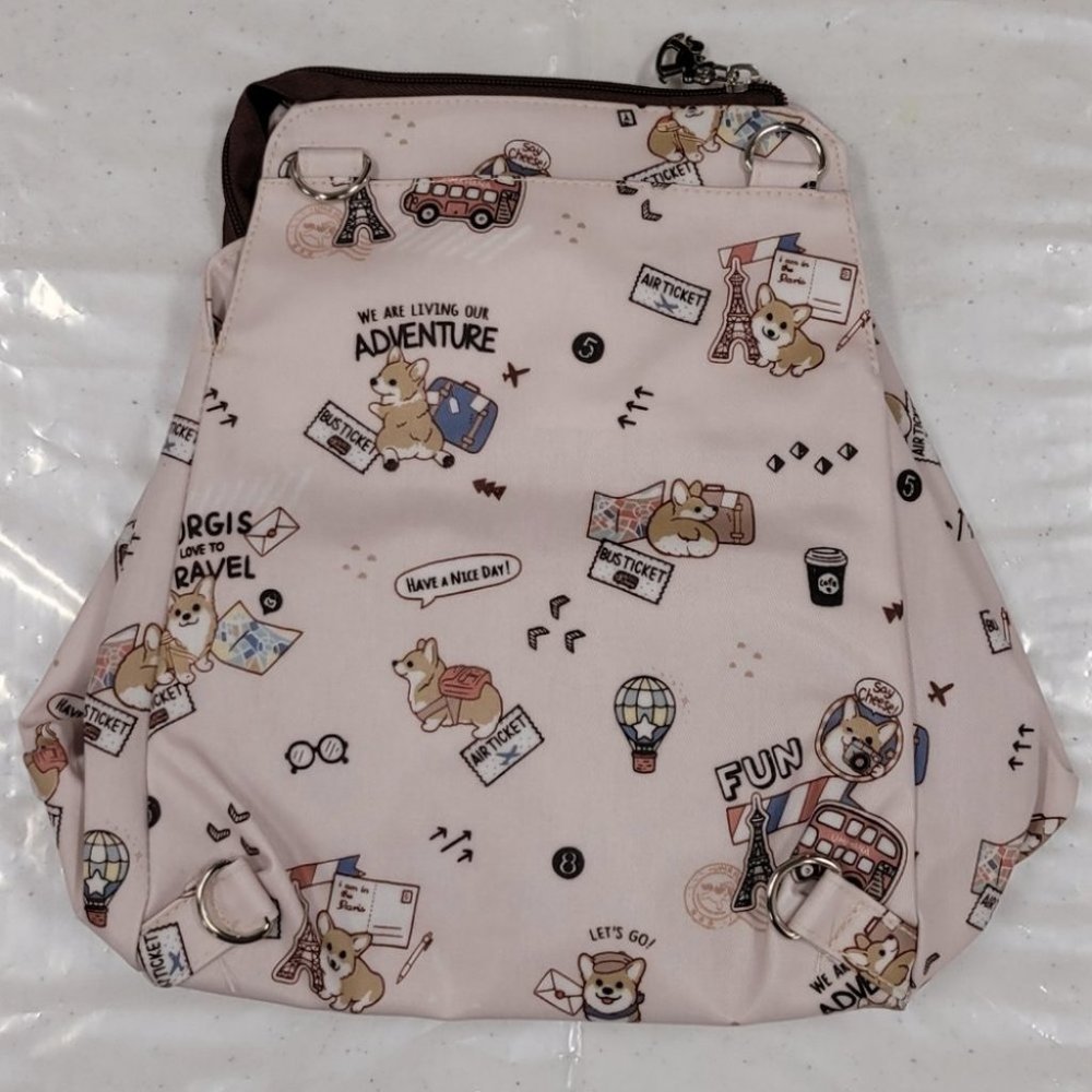 Waterproof Corgi Shoulder Crossbody Backpack Bag - Picture 10 of 14